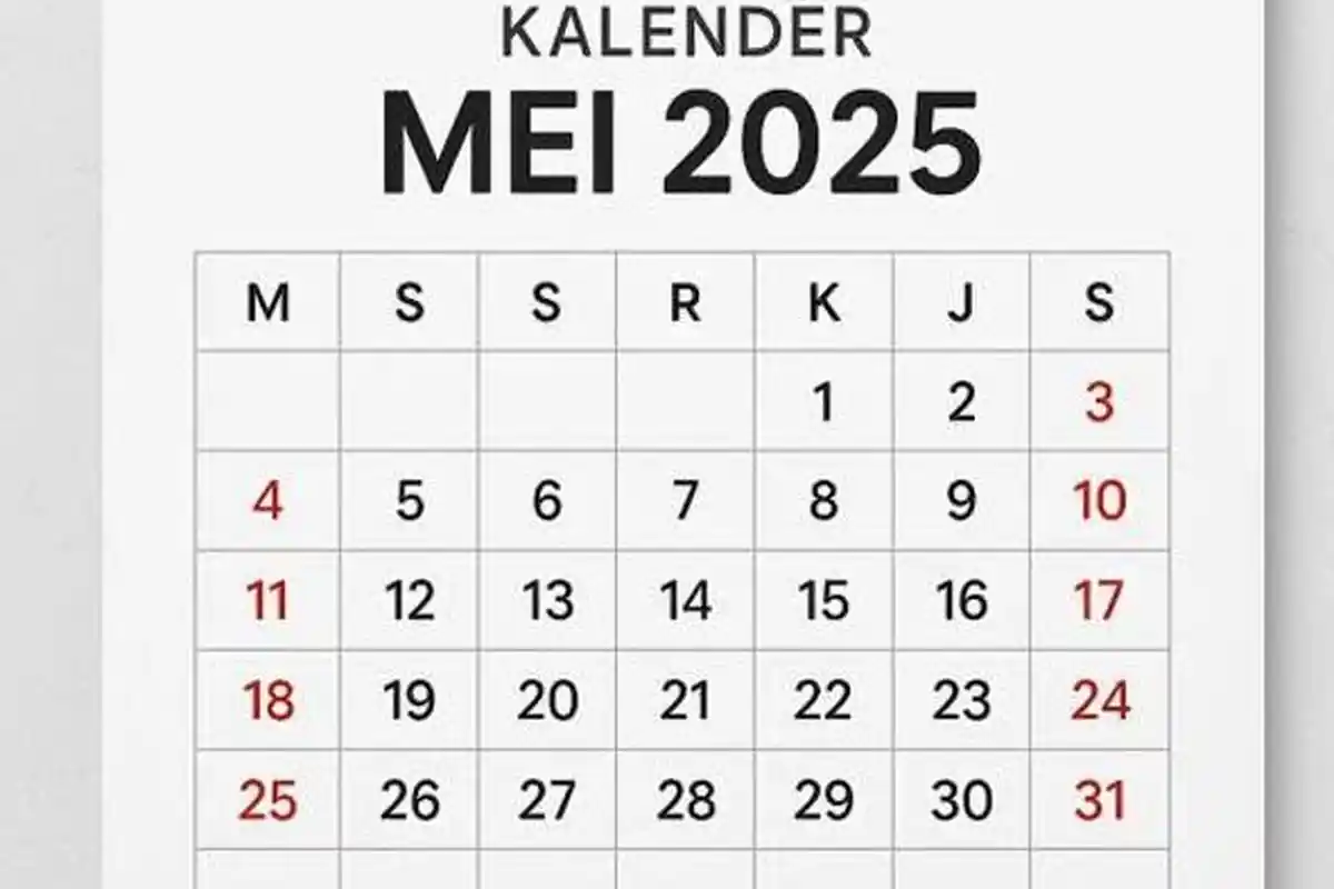 Kalender Jawa dan Hijriah Bulan Mei 2025 Tanggal 1 Sampai 31, Lengkap dengan Weton dan Hari Pasaran