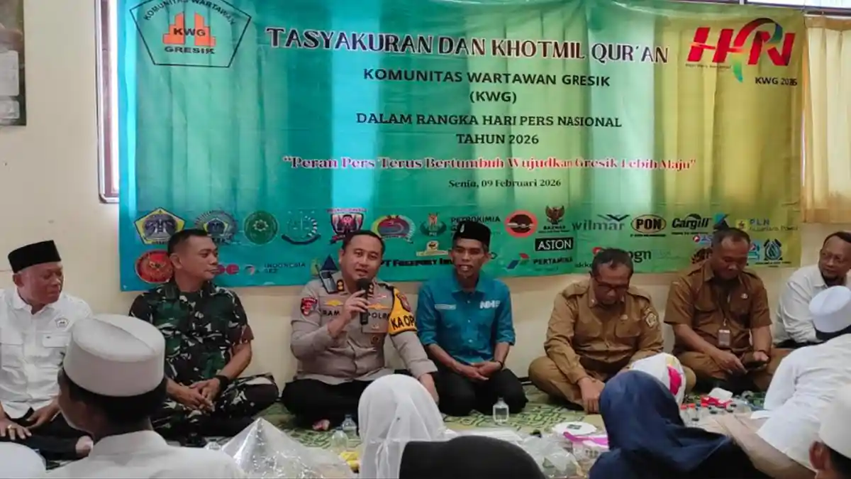 Forkopimda Gresik Ikut Tasyakuran Hari Pers Nasional 2026 Bersama KWG 