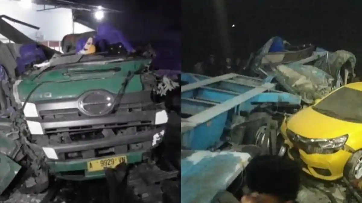 Kecelakaan Maut Tadi Malam, Satu Orang Tewas 3 Kritis, Tronton Alami Rem Blong lalu Terguling