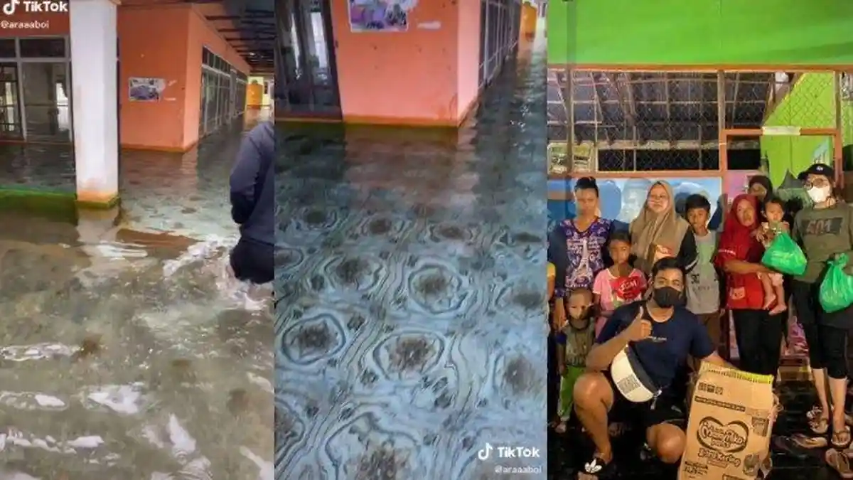 VIDEO VIRAL Masjid di Kalimantan Terendam Banjir, tapi Airnya Bening