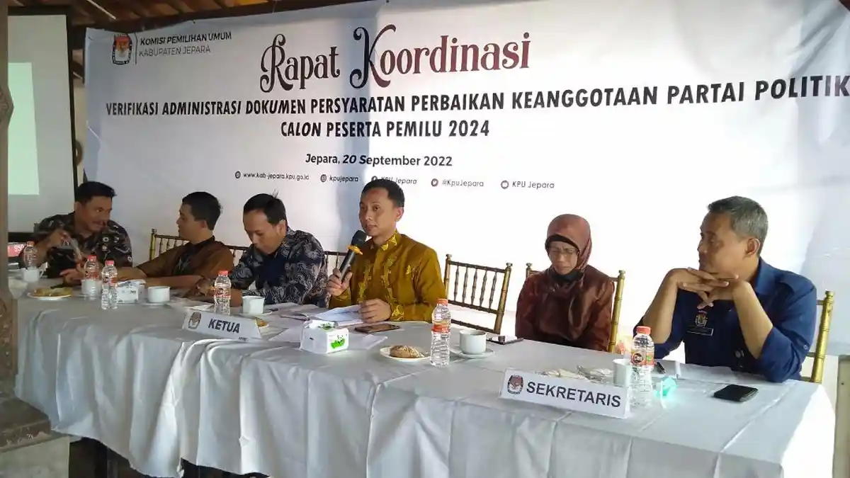 Perbaikan Persyaratan dalam Sipol Dibuka hingga 28 September 2022, KPU Jepara: Silakan Perbaiki