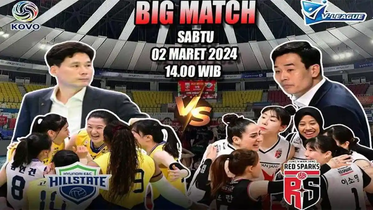 KLASEMEN Liga Voli Putri Korea Sebelum Red Sparks Hadapi Hillstate Sabtu Siang Ini, Adu Mega vs Moma