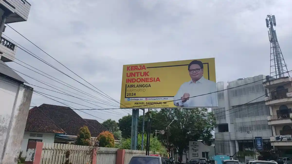 Airlangga Hartarto Diproyeksi Capres 2024, Golkar Sulut Gencar Sosialisasi Pasang Baliho