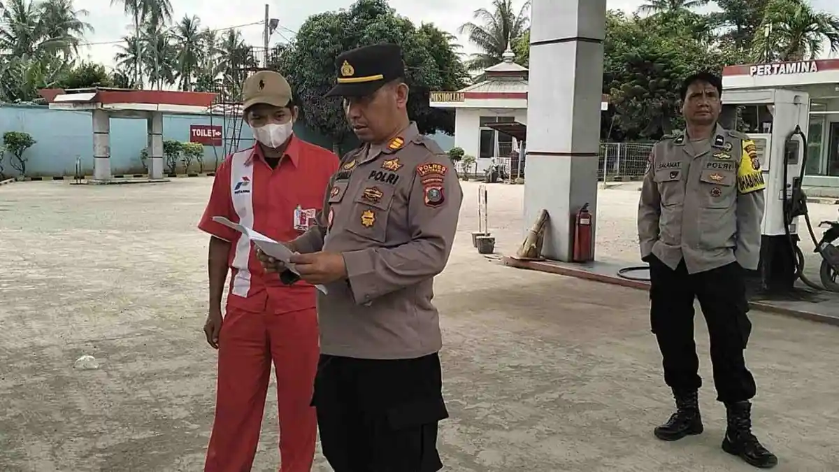 Polres Batubara Sosialisasi dan Pengawasan Pendistribusian BBM di SPBU