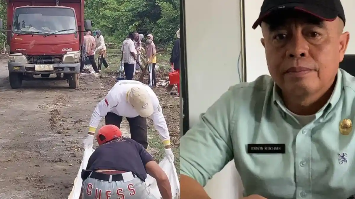 40 Petugas DLHK Bengkulu Selatan Dikerahkan Bersih-bersih Sampah Liar di Jalan Sekunyit