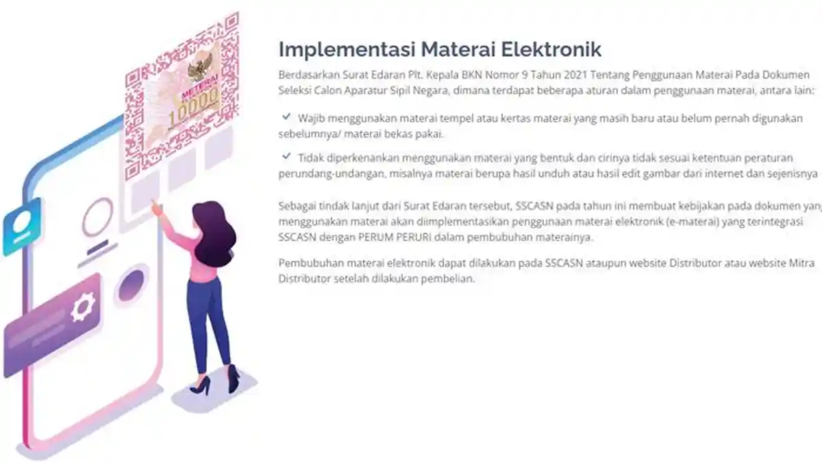 Cara Gunakan E-Meterai Untuk Daftar PPPK 2022 di sscasn.bkn.go.id, Digunakan di Surat Lamaran