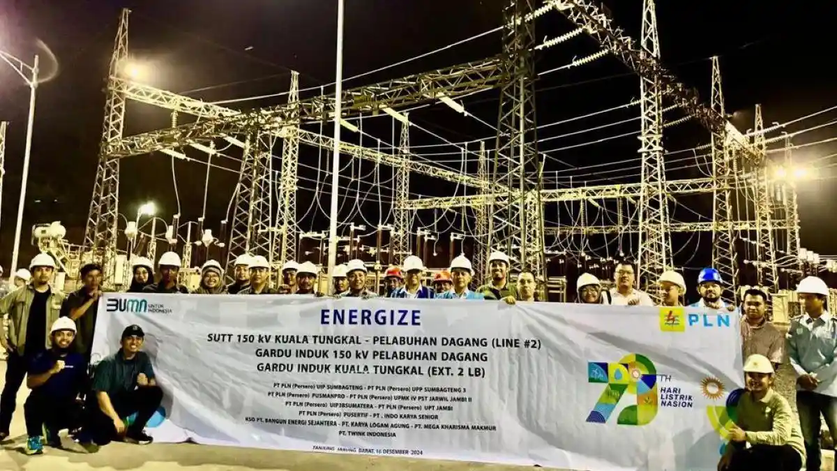 PLN Berhasil Energize SUTT 150 kV Kuala Tungkal - Pelabuhan Dagang ...