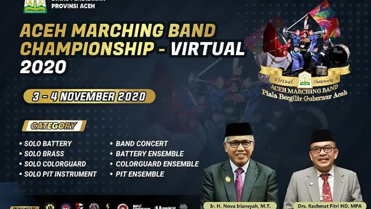 Besok, Aceh Marching Band Championsip Dibuka, 464 Peserta dari 25 Provinsi akan Bersaing