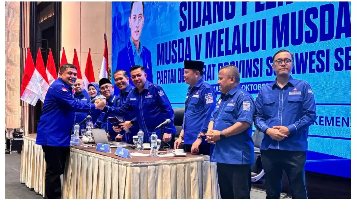 Terpilih Aklamasi, Appi Nakhodai Demokrat Sulsel Diganjar Sambutan AHY