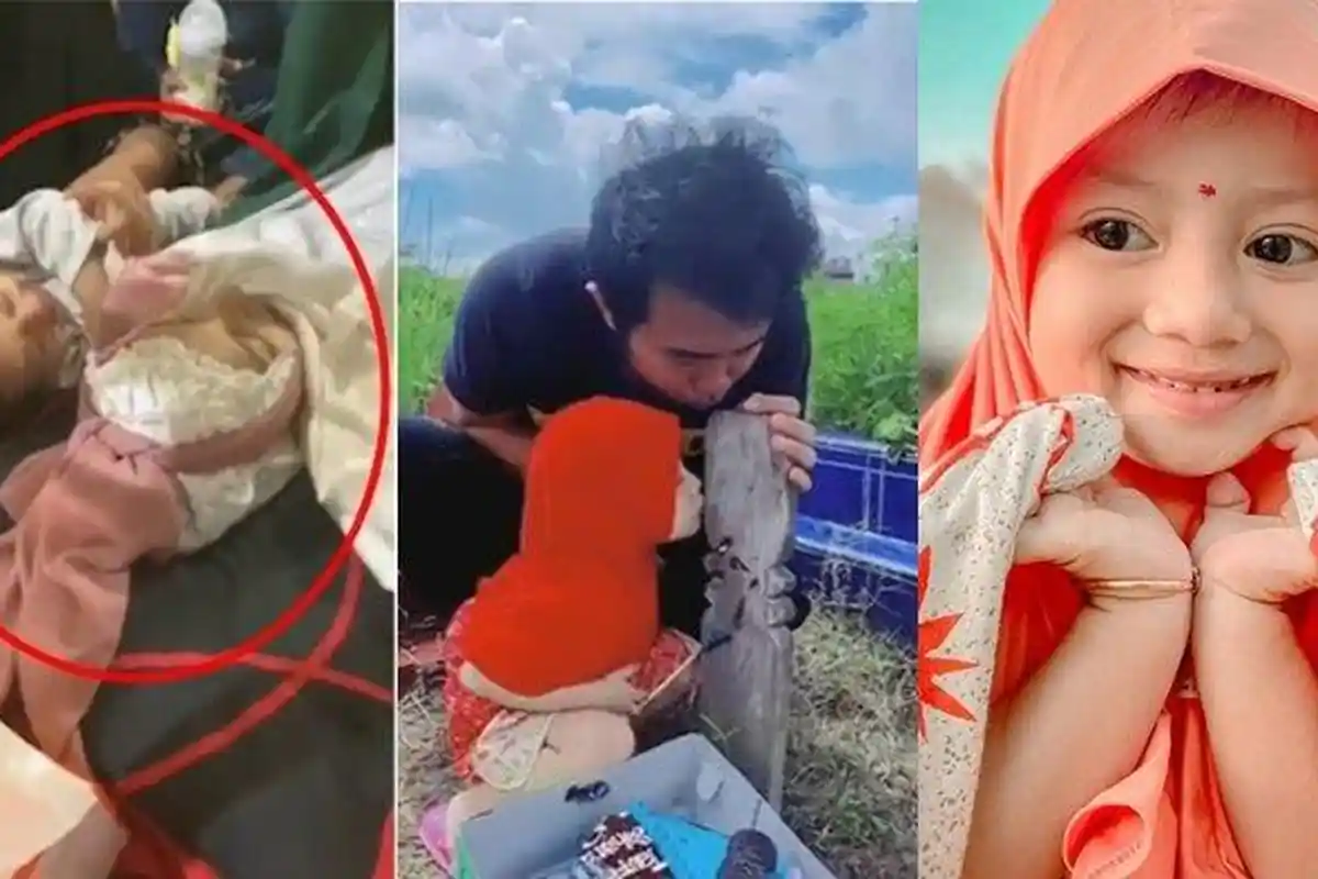 Ingat Bayi yang Nangis & Peluk Jasad Ibunya? Kini Sudah Besar, Datang ke Makam Bawa Kue Ulang Tahun