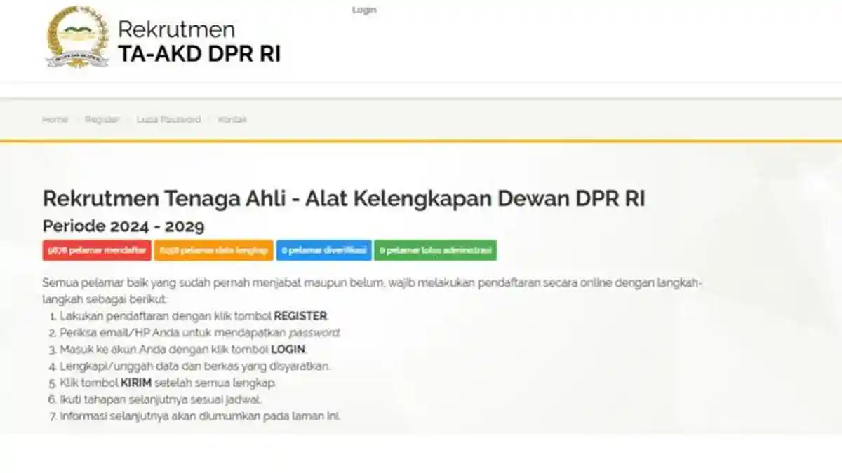Loker Besar-besaran DPR RI Buka Lowongan Kerja Maksimal Usia 62 Tahun Lulusan S2, Link Pendaftaran