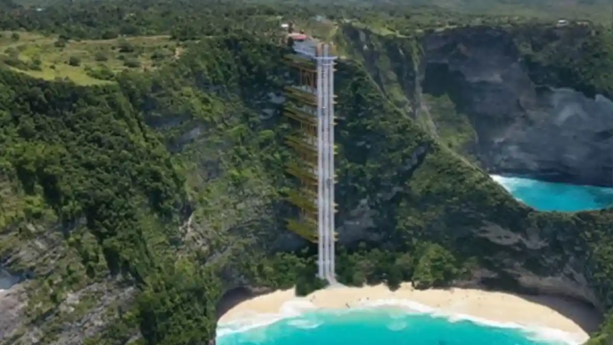 Pantai Kelingking Akan Dipasang Lift Kaca! Setinggi 180 Meter, Setiap 20 Meter Ada Spot Foto