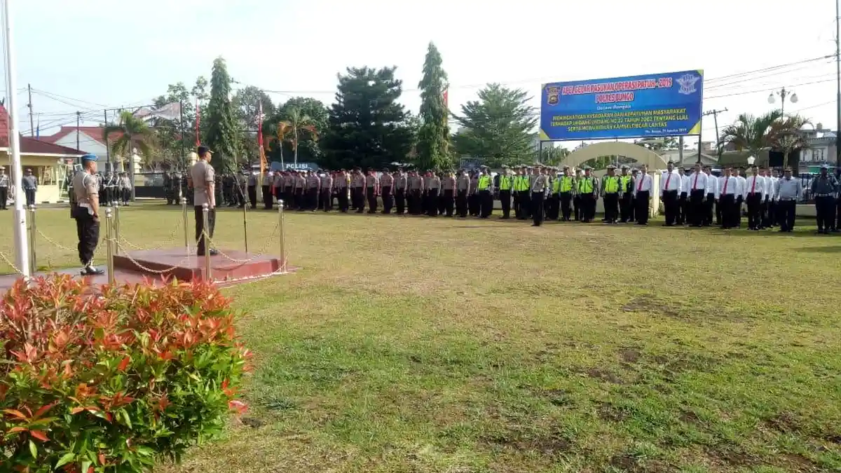 350 Personel Ikuti Apel Operasi Patuh 2019 di Mapolres Bungo, Ini Kata Kapolres