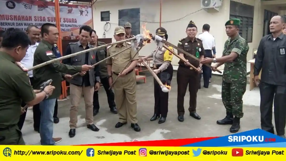 KPU Kabupaten OKU Musnakan Kelebihan Surat Suara Pilkada Sumsel