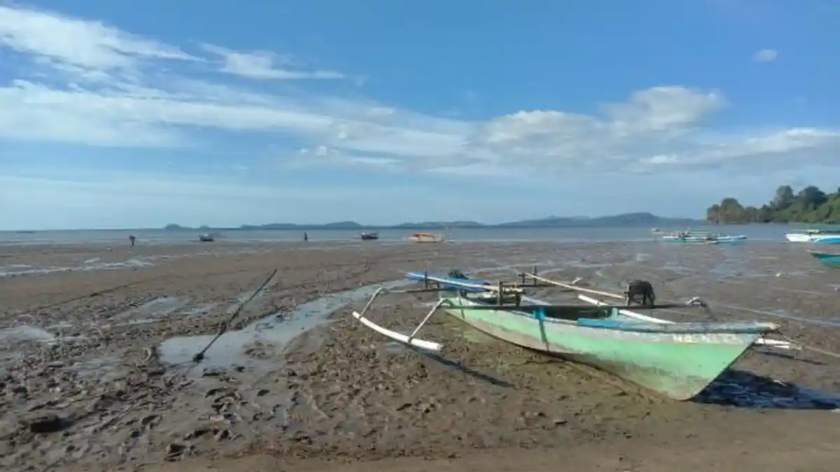 Air Laut Surut di Desa Ilodulunga Gorontalo Utara Saat Peringatan Tsunami, Tanda Bahaya?