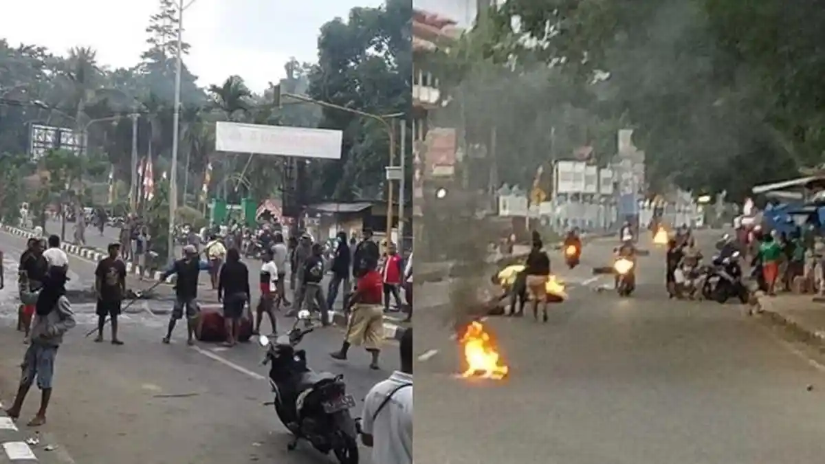 Kerusuhan Manokwari, Massa Bakar Kantor DPRD Papua Barat, Warga Takut Berlindung di Rumah