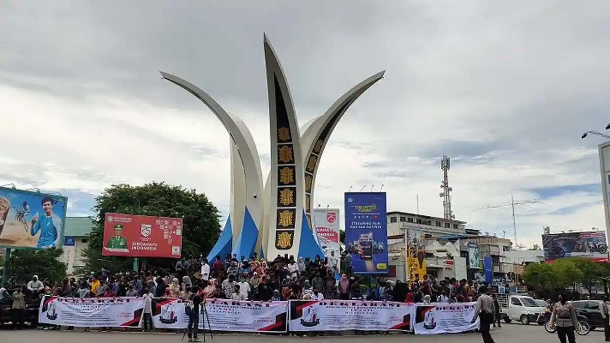 Ratusan Mahasiswa Deklarasi KAMI di Simpang Lima Banda Aceh, Dukung Program Pemerintahan Jokowi