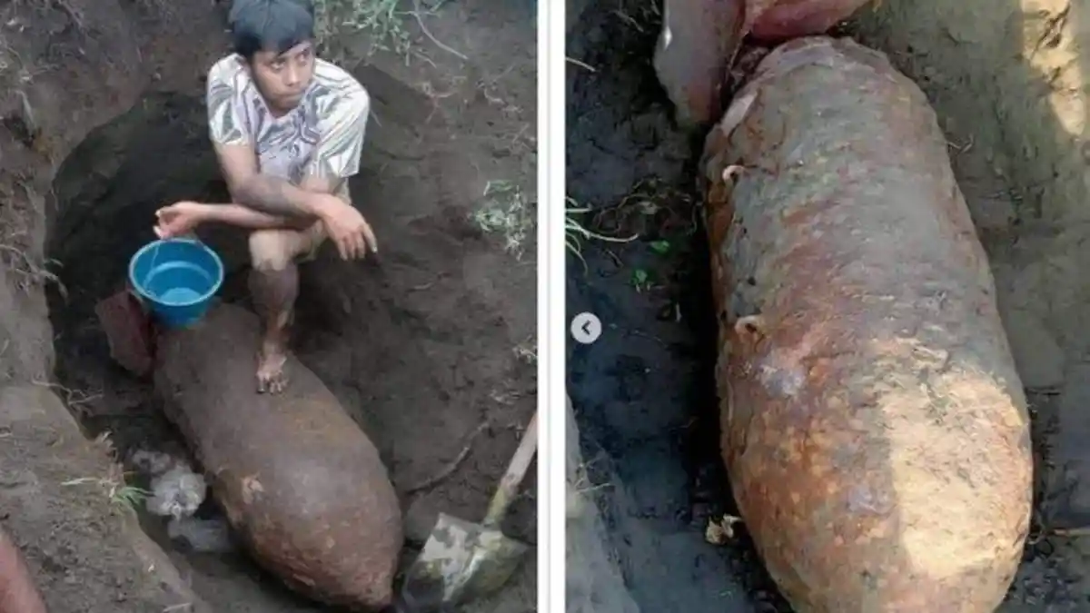 Warga Temukan Bom Mortir 600 Kg Peninggalan Perang Dunia II, Sempat Dikira Ubi Kayu