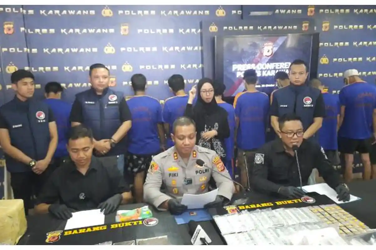 Dua Bulan, 28 Kasus Narkoba Terungkap di Karawang, 32 Tersangka Ditangkap