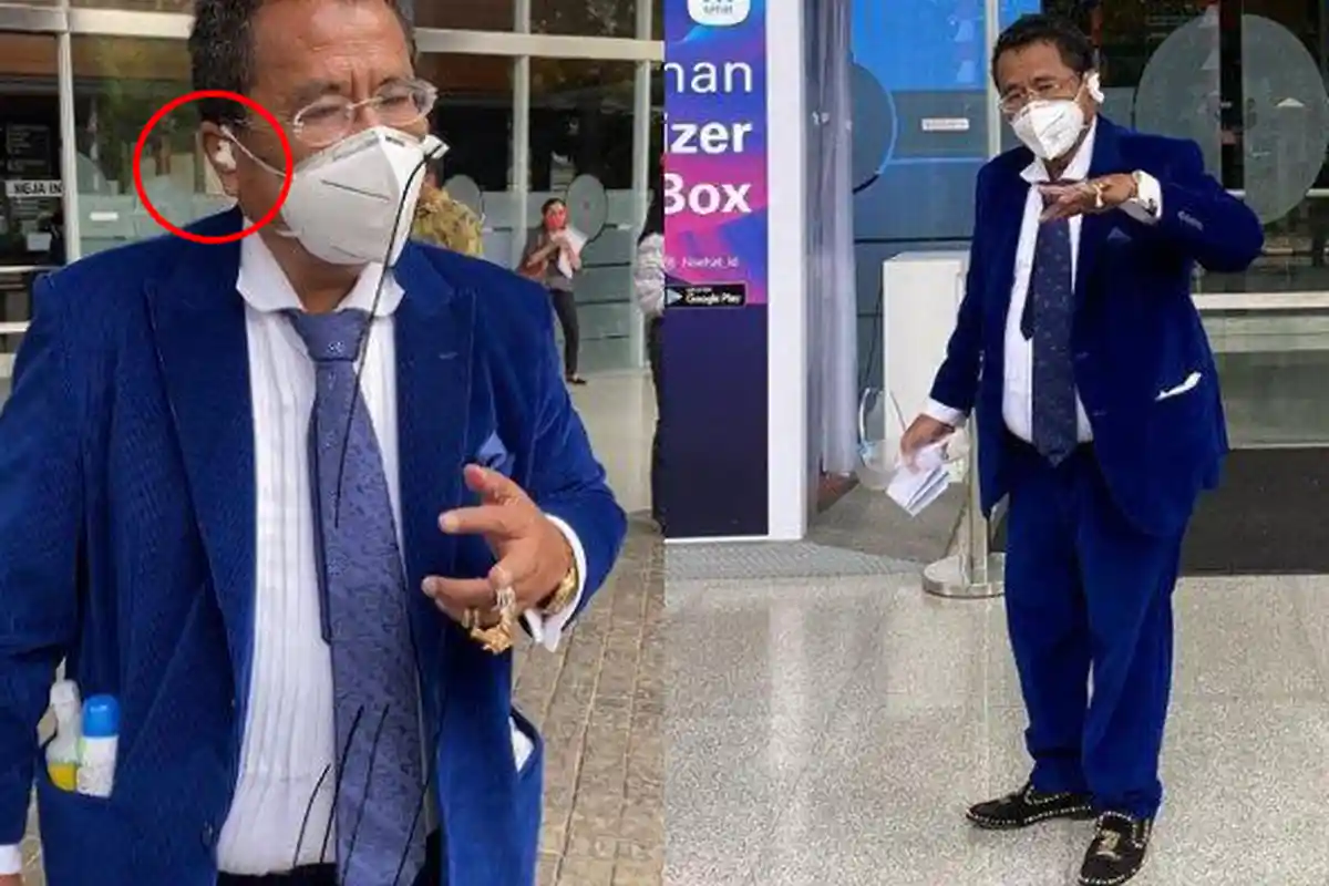 Benda Aneh di Telinga Hotman Paris saat New Normal Jadi Sorotan Netizen: 'Emang Virus Lewat Situ?'