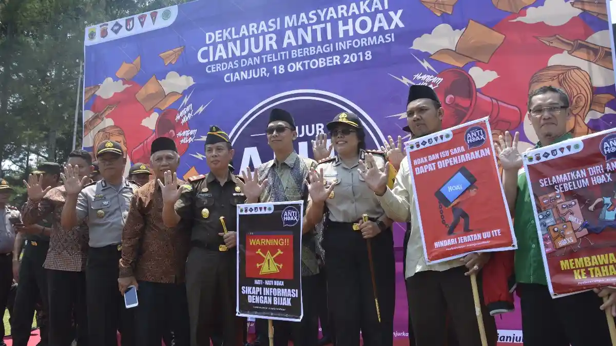 Potensi Hoaks di Kampung Tinggi, Cianjur Gelar Deklarasi Antihoaks