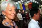 Direktur Pelaksana IMF Temani Jokowi Blusukan ke Tanah Abang