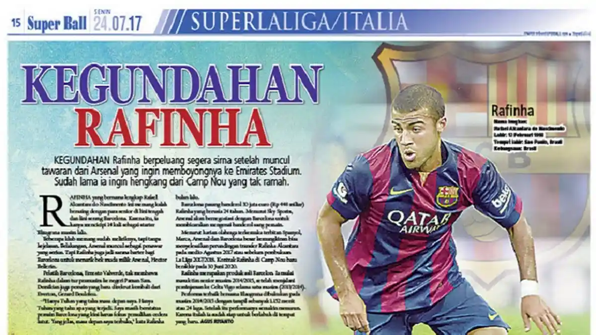 Rafinha Ingin Segera Hengkang dari Camp Nou