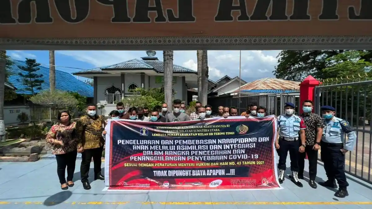 Asimilasi Belum Berakhir, Lapas Tebing Tinggi Kemenkumham Sumut Kembalikan 20 Orang WBP ke Rumah