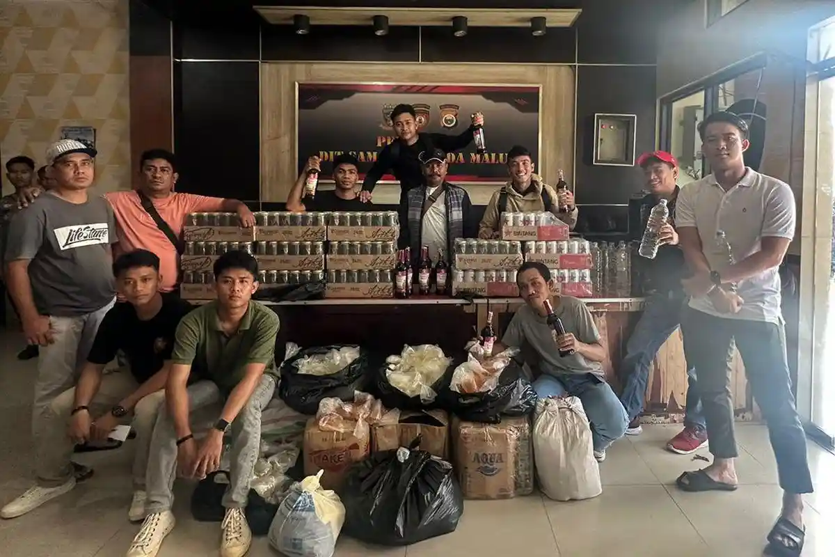 Ratusan Miras dan Pemiliknya Diringkus Polda Maluku Utara