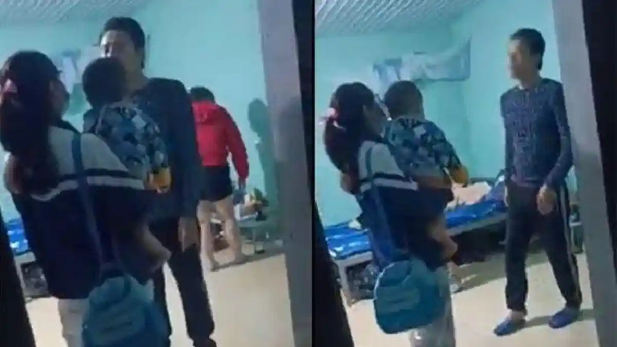 Sambil Menggendong Anak, Wanita ini Pergoki Suaminya yang Selingkuh, Reaksi Suami Jadi Sorotan