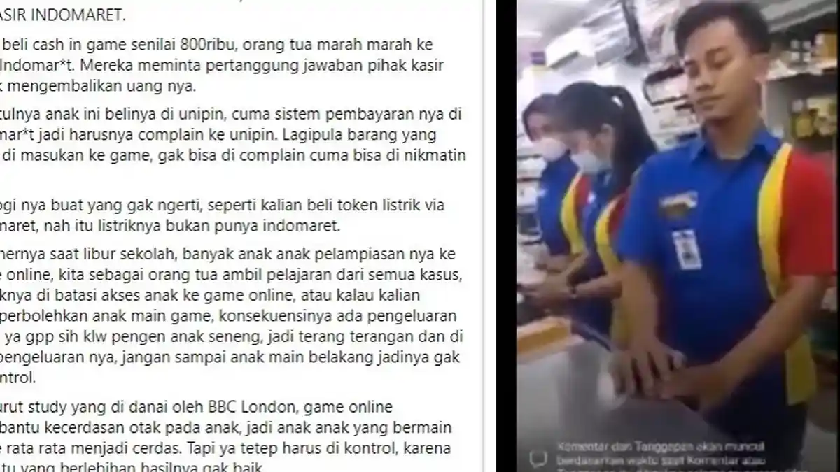 Pria Marahi Kasir Minimarket Karena Layani Anaknya Top Up Game Rp 800 Ribu, Netizen Membully