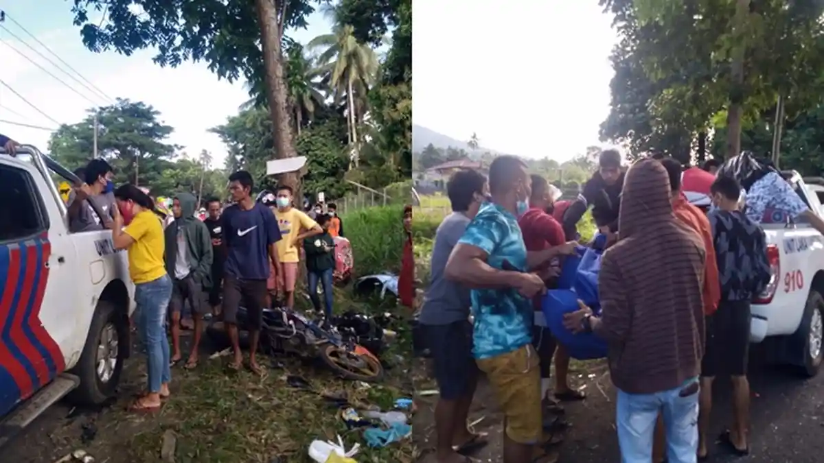 BREAKING NEWS Kecelakaan Maut di Desa Lembean Minut, Mobil Hancur Dua Korban Meninggal