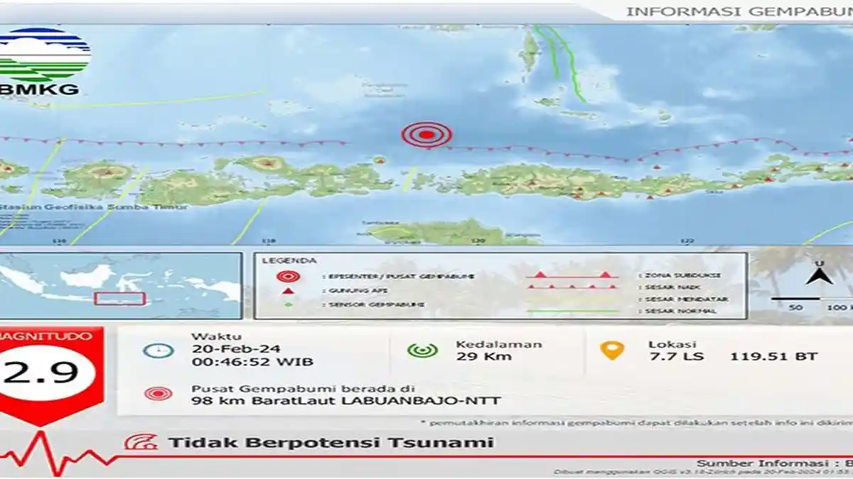 Gempa Bumi Guncang Labuan Bajo, BMKG Sebut Tidak Berpotensi Tsunami