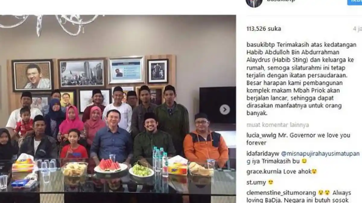Terima Keturunan Mbah Priok di Rumah, Ini yang Dibicarakan Ahok