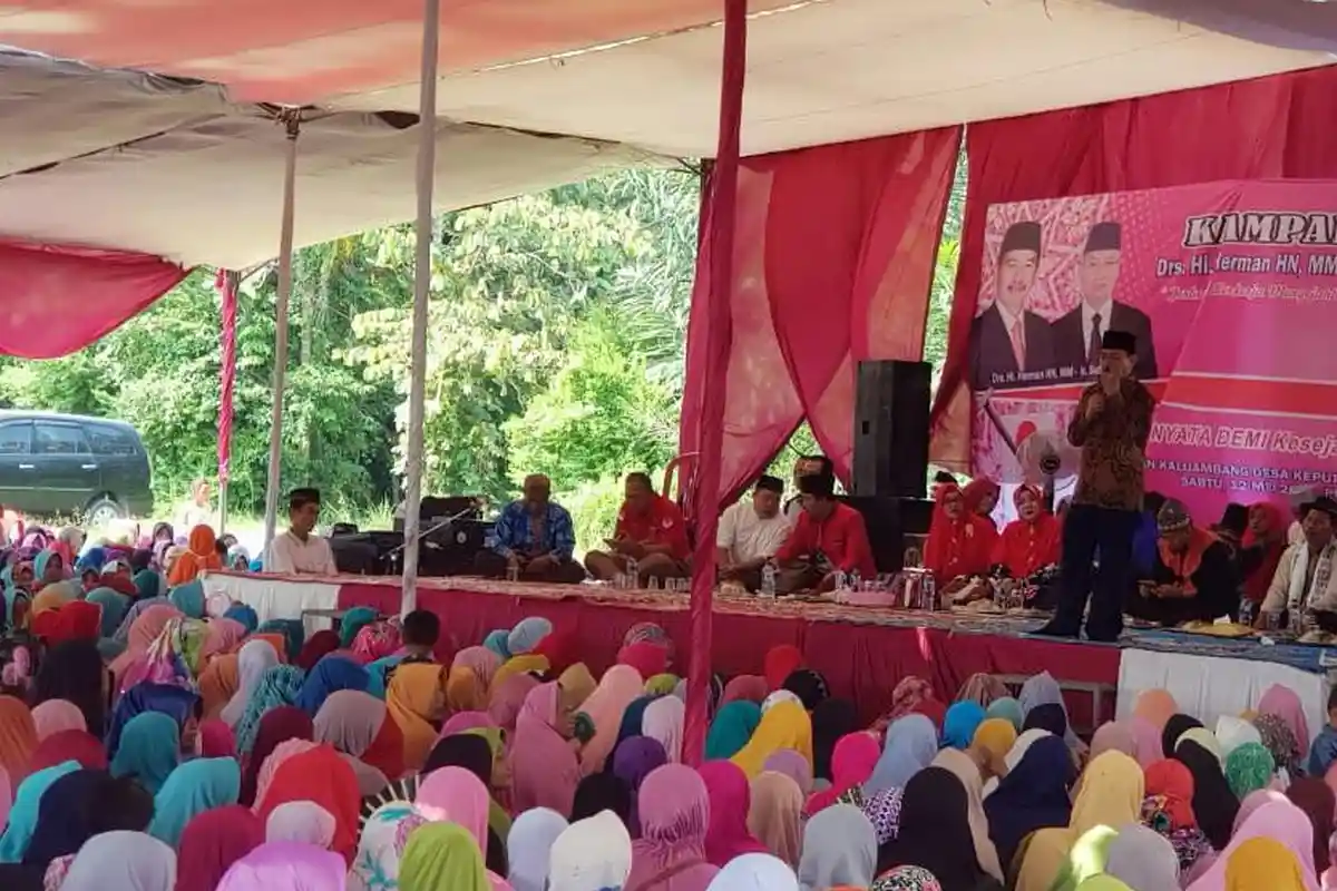 Herman HN Kampanye di Pringsewu: Herman HN-Sutono Pasti Sejahterakan Petani