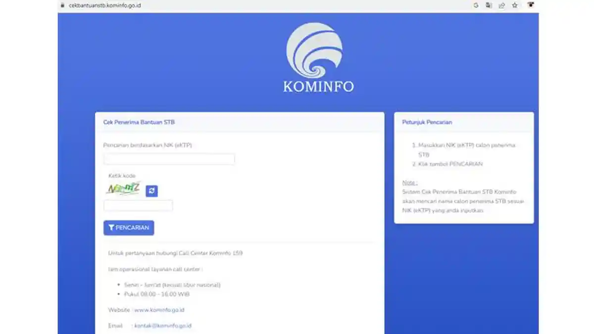 Cara Cek Penerima STB Gratis secara Online di cekbantuanstb.kominfo.go.id Untuk Nonton TV Digital