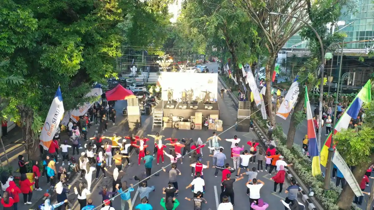 HUT Ke-75 Satpol PP Meriahkan CFD Kota Medan, Rakhmat Dapat Imbuan Lebih Humanis