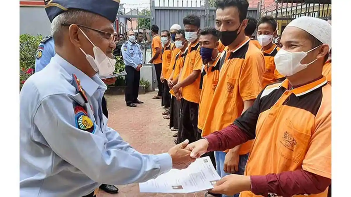 Jelang Idul Adha, LP Lhokseumawe Bebaskan 19 Napi