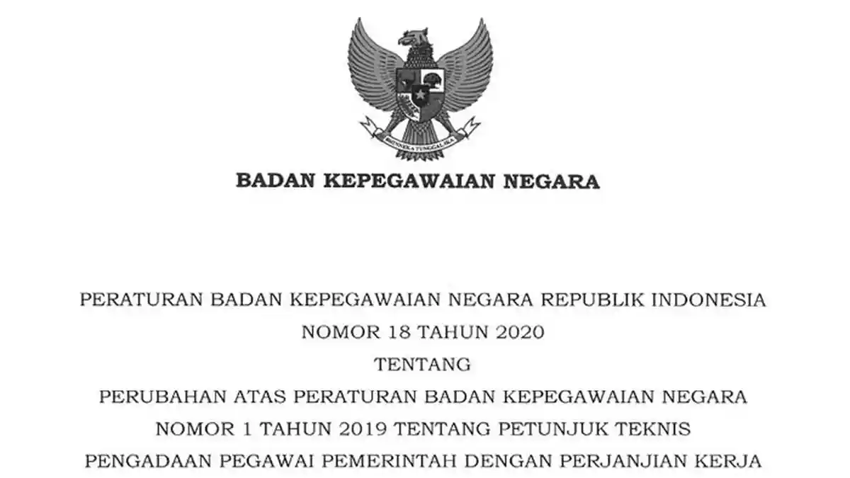 Link Download PDF Peraturan BKN No 18 Tentang Juknis Pengadaan PPPK,