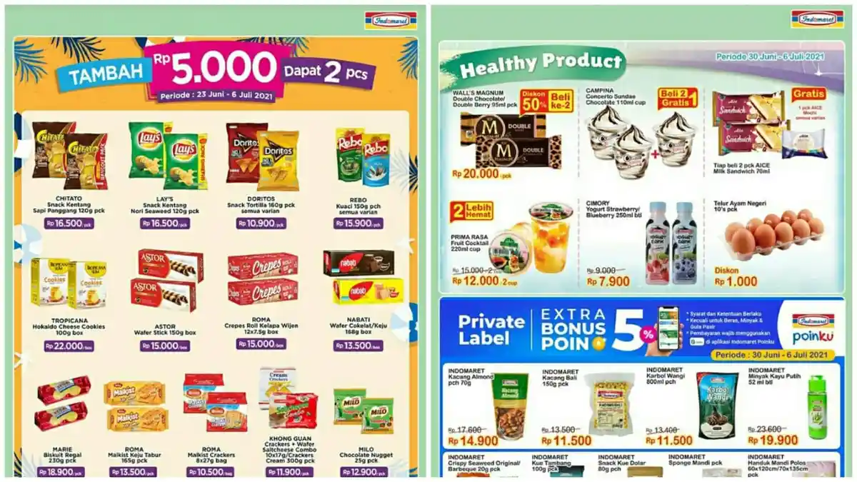 PROMO INDOMARET Minggu Ini Terbaru 30 Juni - 6 Juli 2021, Diskon Minyak Goreng Snack & Susu Murah