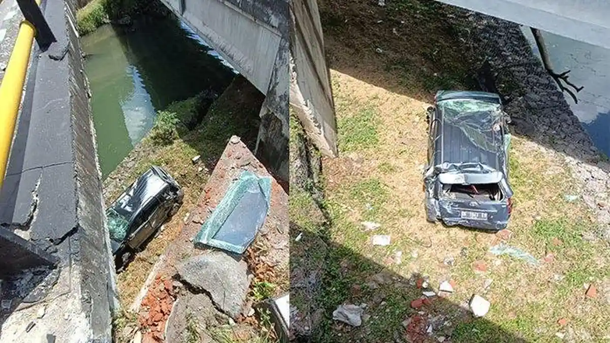 Kecelakaan Hari ini di Bali: Lagi Perbaiki Ban, Mobil Avanza Disundul Truk hingga Terjun ke Jurang