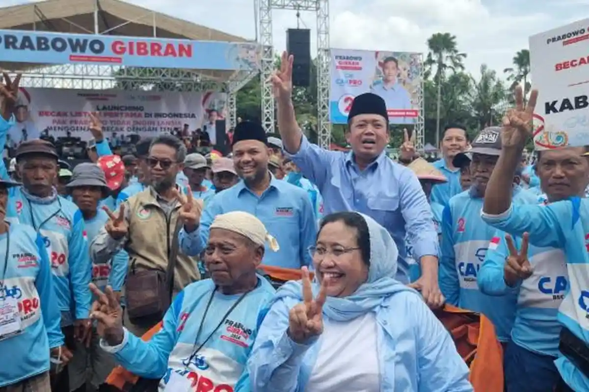 TKN Prabowo-Gibran Luncurkan Becak Listrik Pertama di Indonesia, Salip Rencana DIY yang Baru Diuji