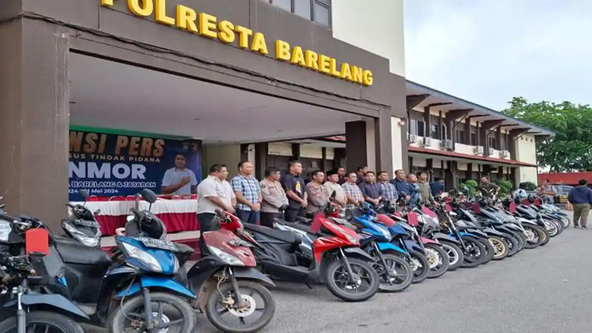 Ekspose Curanmor di Batam, Dari 60 Motor Paling Banyak Tangkapan Polsek Sagulung