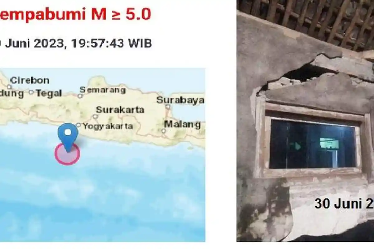 Sejumlah Rumah Warga Gunung Kidul Rusak Akibat Guncangan Gempa Jumat Malam