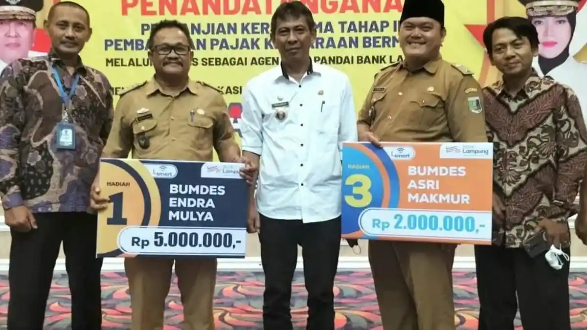 BUMDes Endra Mulya Lampung Timur Juara 1 Program E-Samdes, Aplikasi Pembayaran Pajak Kendaraan
