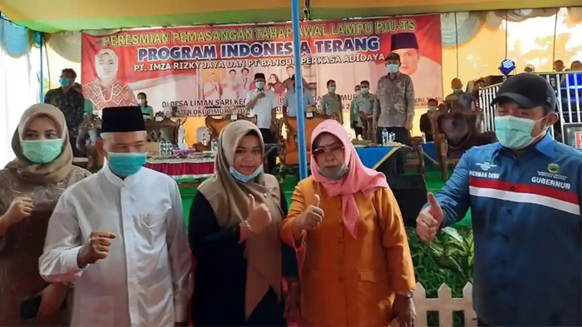 Gubernur Sumatera Selatan Resmikan PJU-TS Program PT. Imza Rizki Jaya Grup