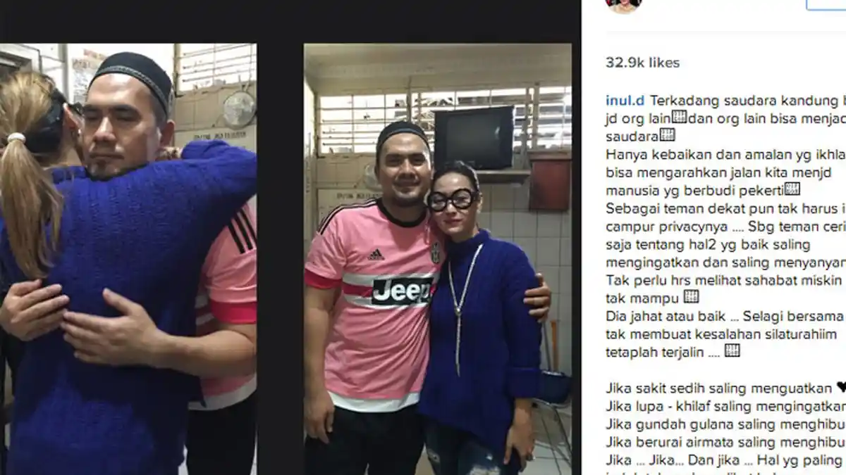 Pelukan Haru Saipul Jamil Saat Dikunjungi Inul Daratista