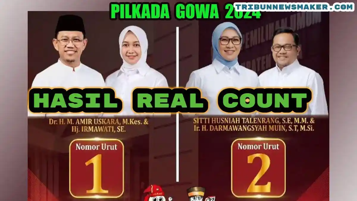 Hasil Real Count Pilkada Gowa 2024, Cek Perolehan Suara Amir-Irmawati vs Husniah-Darmawangsyah