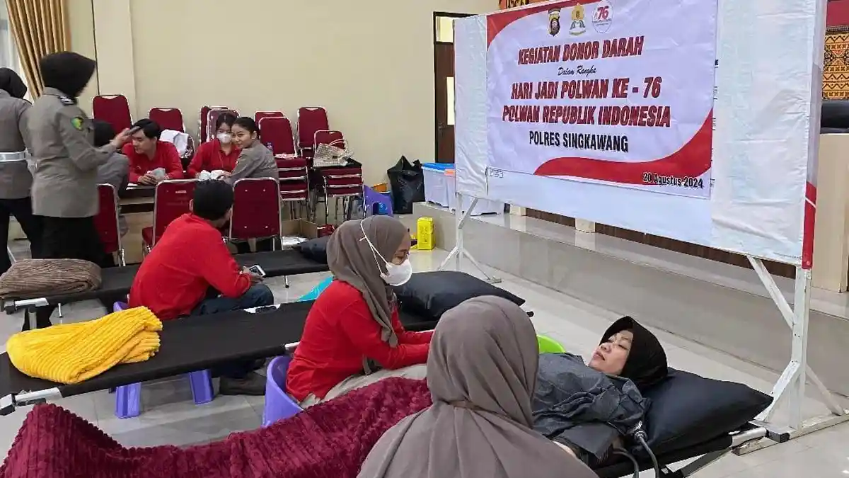 Polres Singkawang Gelar Bakti Kesehatan Donor Darah jelang Peringati Hari Jadi Polwan ke-76 