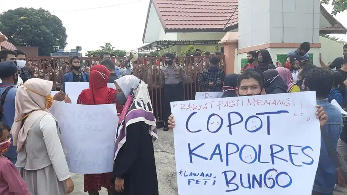 Dalang PETI di Batu Kerbau Belum Tertangkap, Massa Desak Kapolres Bungo Dicopot